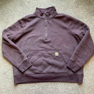 Carhartt Women's Purple Quarter-Zip Sweater Size XL (LIKE NEW!)